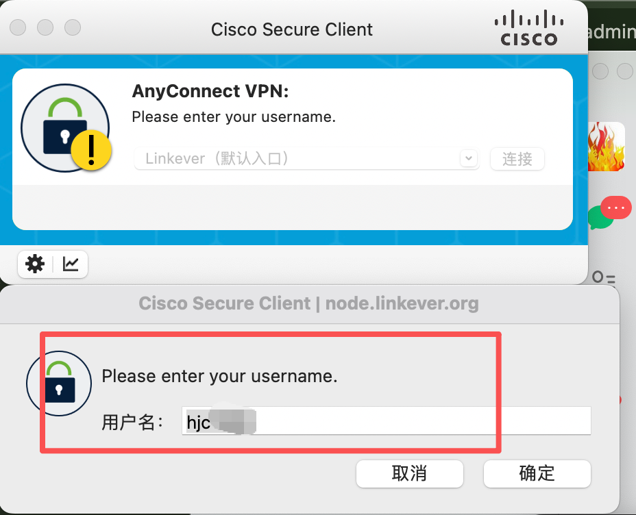 Enter your website username in the prompt.